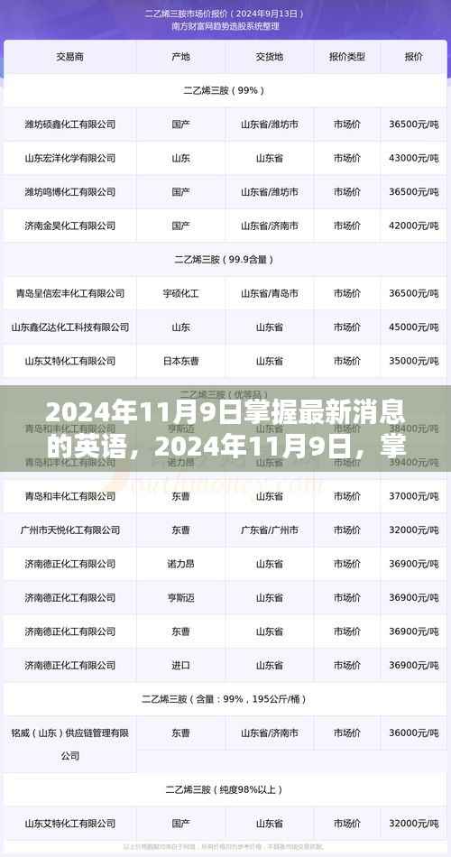 掌握最新消息英语，洞悉全球动态在2024年11月9日