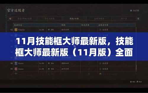 11月技能框大师最新版,技能框大师最新版(11月版)全面评测与介绍