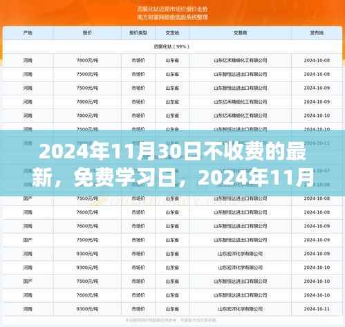 2024年11月30日不收费的最新，免费学习日，2024年11月30日，用知识的力量重塑自信与成就