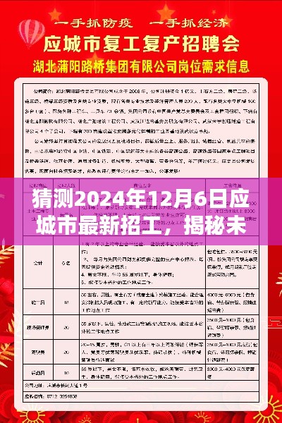 揭秘未来,应城市至2024年12月6日最新招工趋势预测与洞察