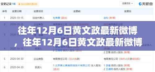 黄文政微博最新动态揭秘，关注他的精彩瞬间在每年十二月六日