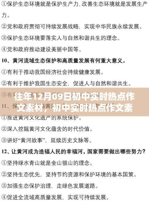 初中实时热点作文素材搜集与整理指南,以1月热点为例,聚焦往年12月09日时事热点作文素材整理解析
