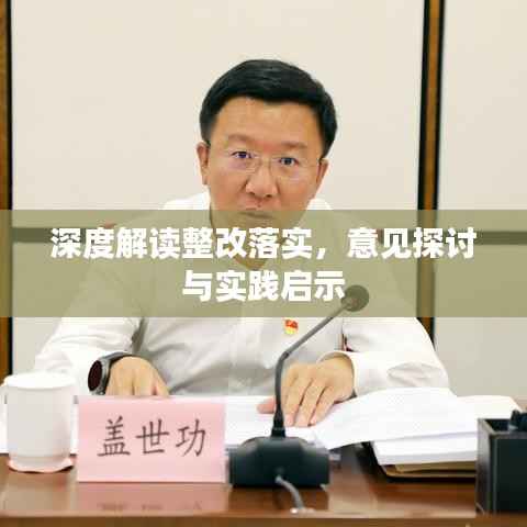 深度解读整改落实,意见探讨与实践启示