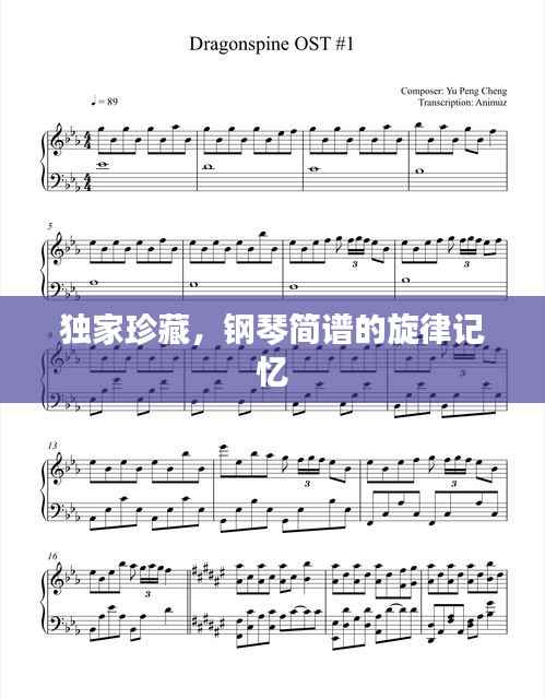 独家珍藏,钢琴简谱的旋律记忆