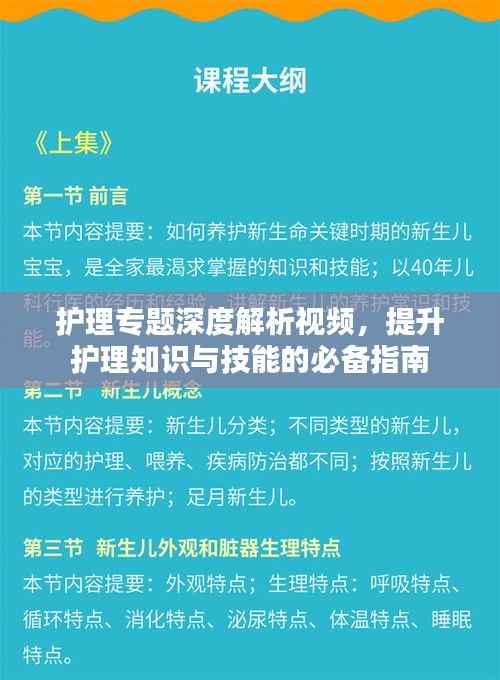 护理专题深度解析视频,提升护理知识与技能的必备指南