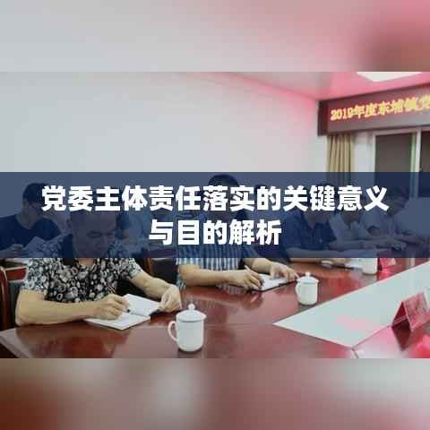 党委主体责任落实的关键意义与目的解析