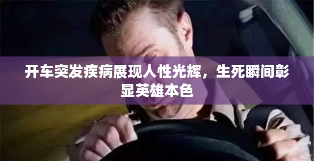 开车突发疾病展现人性光辉,生死瞬间彰显英雄本色