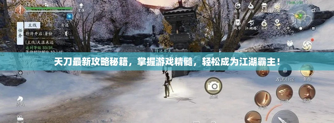 天刀最新攻略秘籍,掌握游戏精髓,轻松成为江湖霸主!