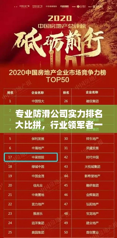 专业防滑公司实力排名大比拼,行业领军者一览无余